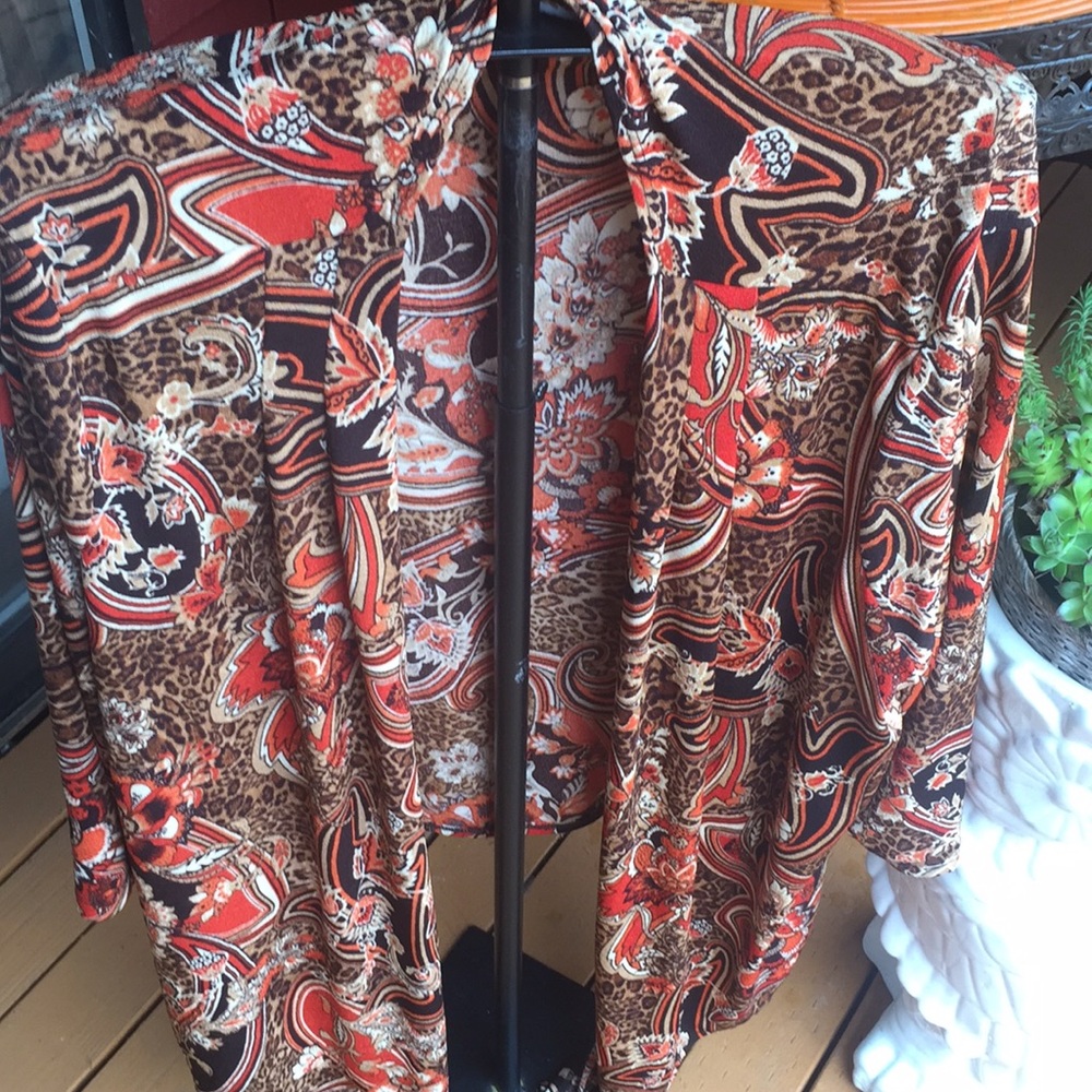 Anna Maxwell Poly & Spandex Over Jacket Top 2X - Picture 2 of 4